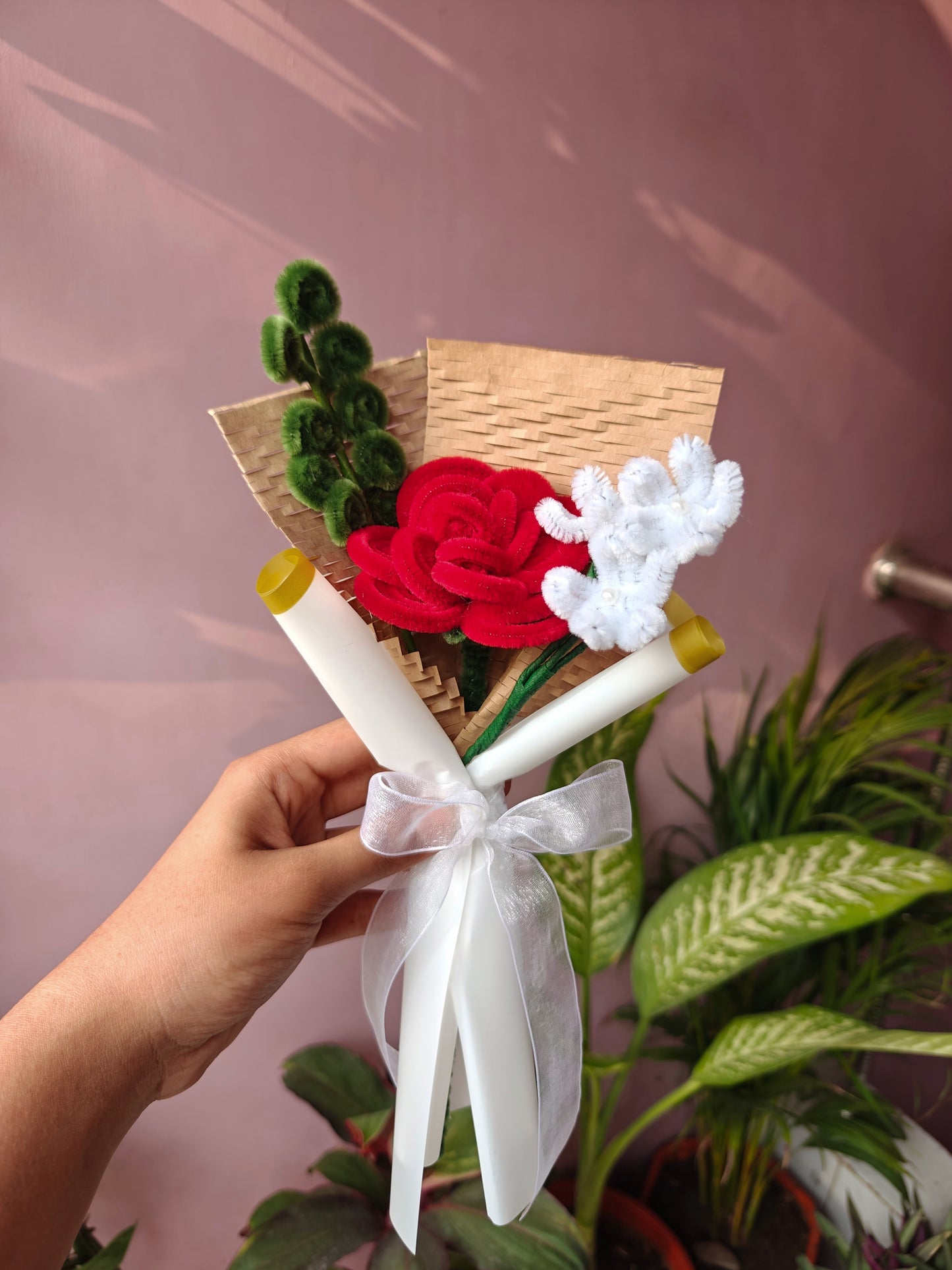 Rose with forget me nots