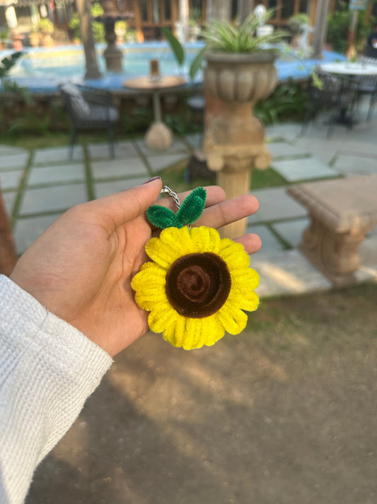 Sunflower keychain