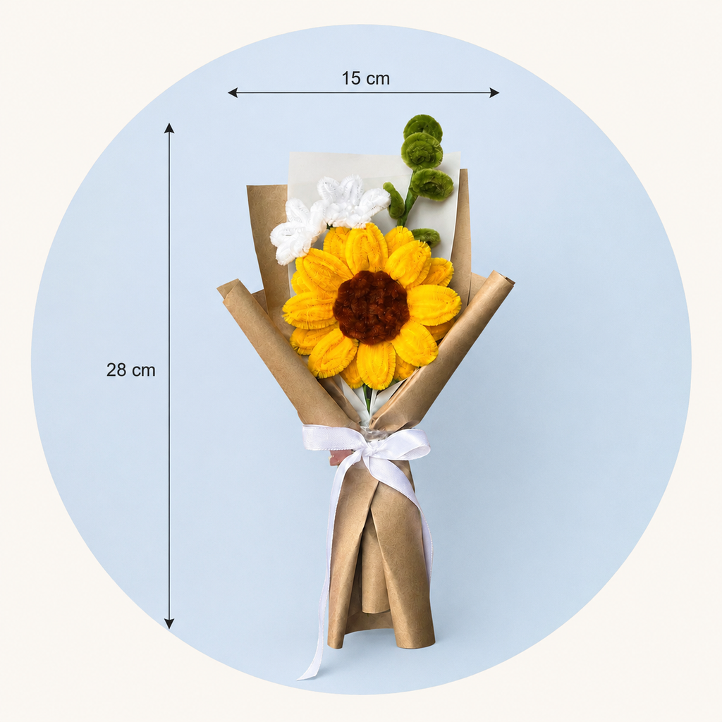 Sunflower & white bloom