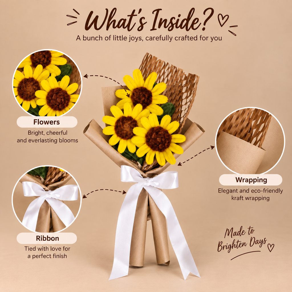 3 Sunflower  bouquet