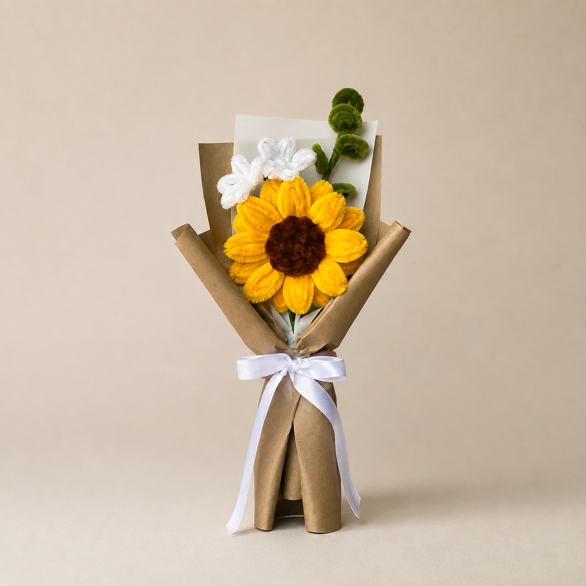 Sunflower & white bloom